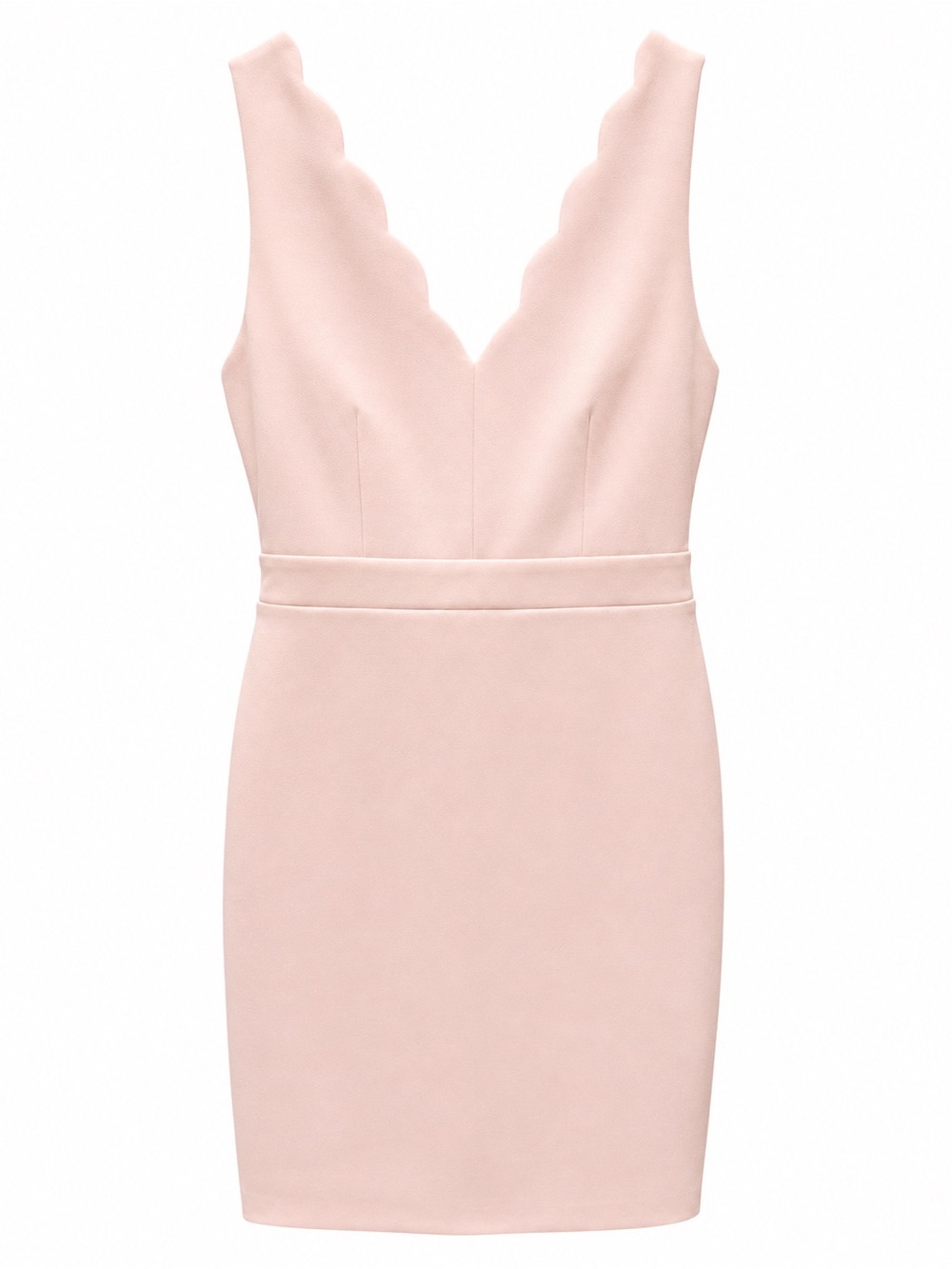 Cede Blush Pink Scallop Neck Dress Size 6